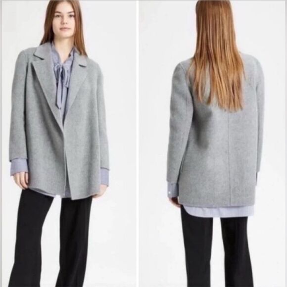 NWOT Theory Sileena Winsome Wool Cashmere Open Front Shawl Coat size S - Picture 3 of 8